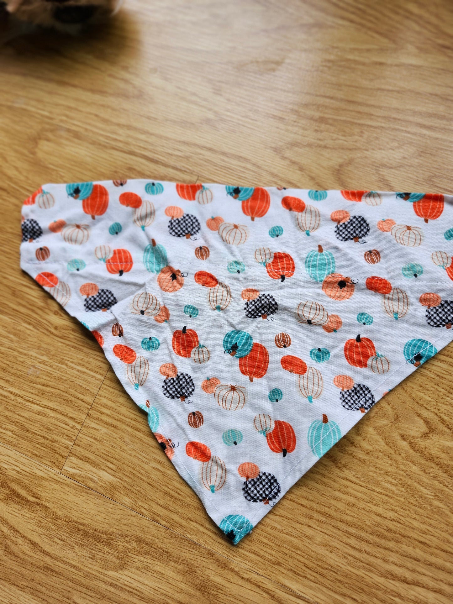 Fall Harvest Pumpkin Over the Collar Pet Bandana