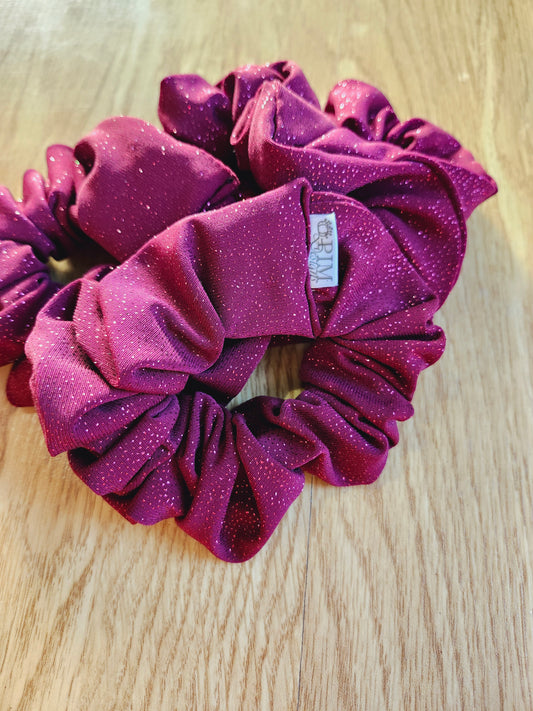 Cranberry Glitz Scrunchie