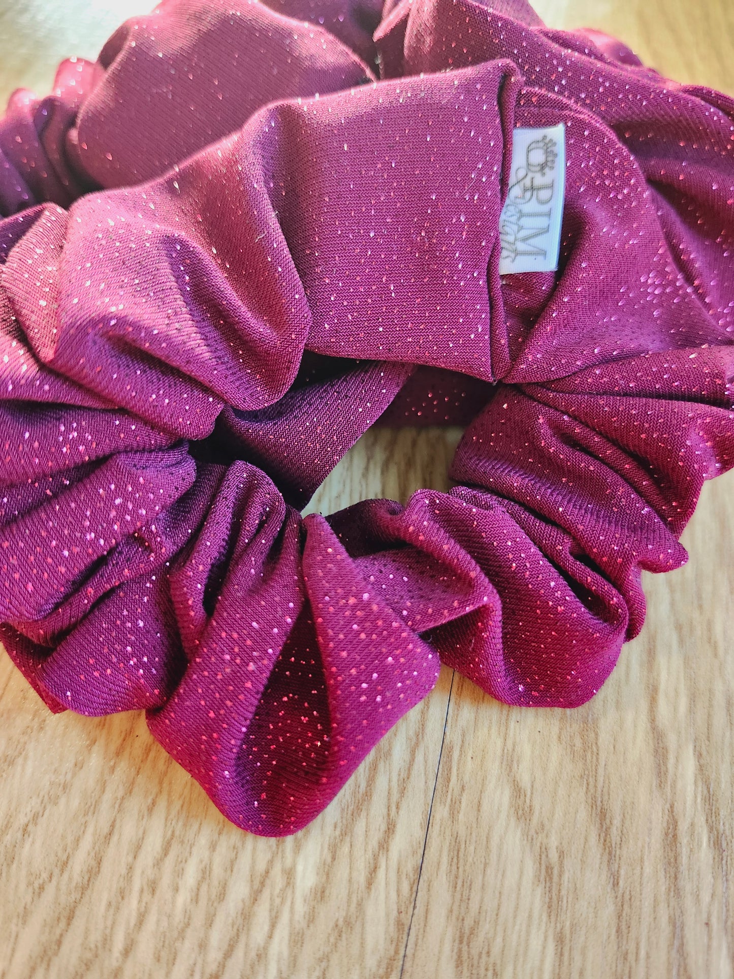 Cranberry Glitz Scrunchie