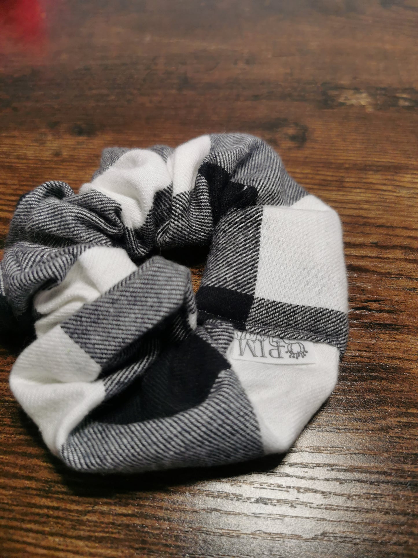 White Buffalo Plaid Scrunchies