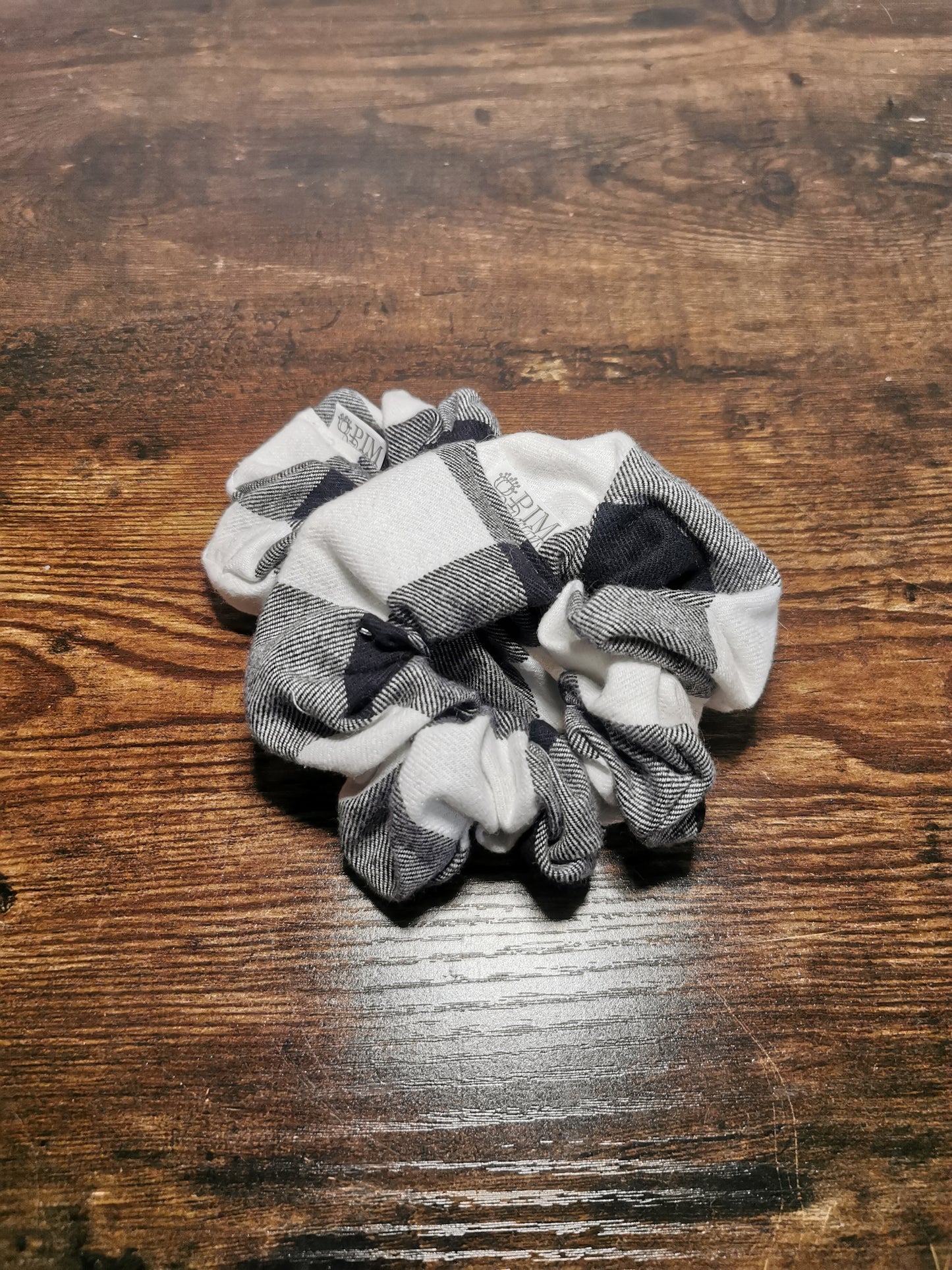 White Buffalo Plaid Scrunchies