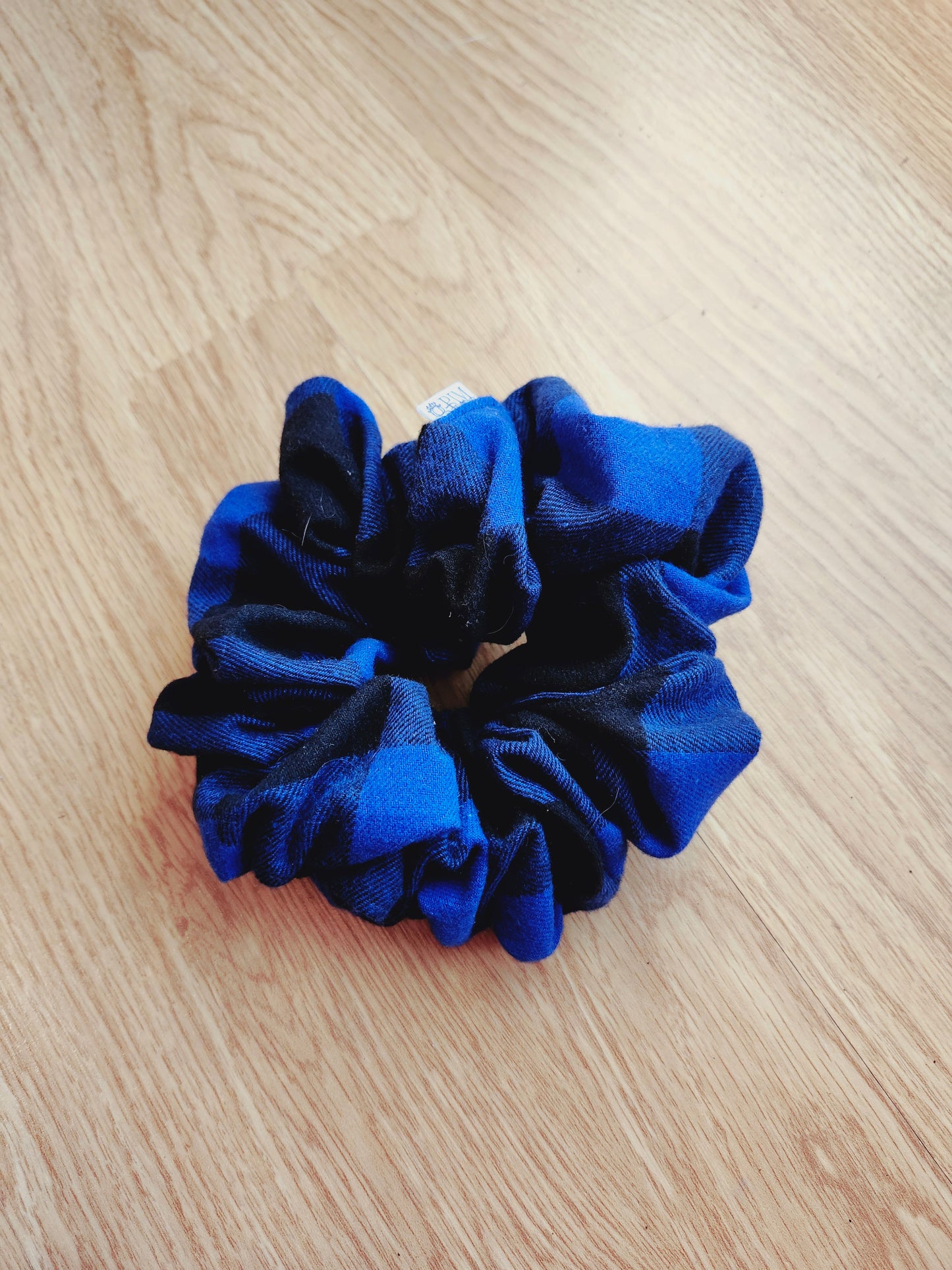 Blue Buffalo Plaid Scrunchie