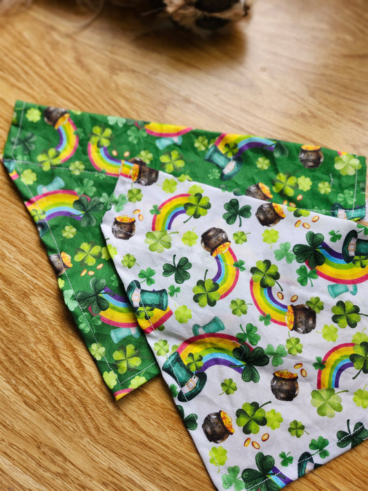 St Patrick's Day Over the Collar Pet Bandanas