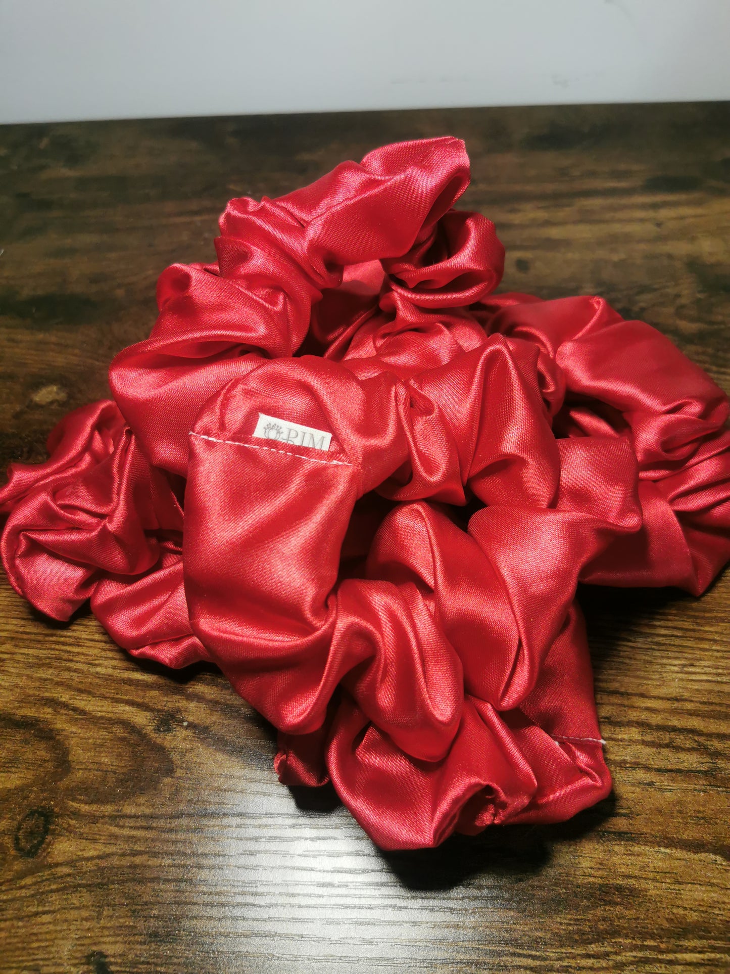 Red Satin Scrunchies