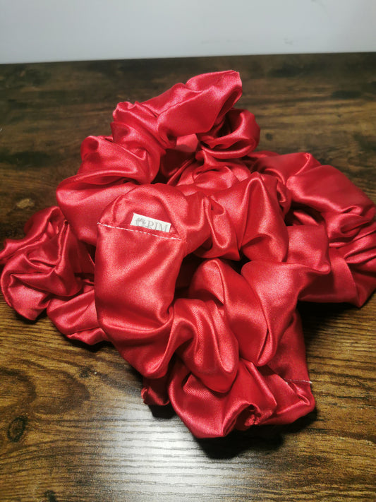 Red Satin Scrunchies