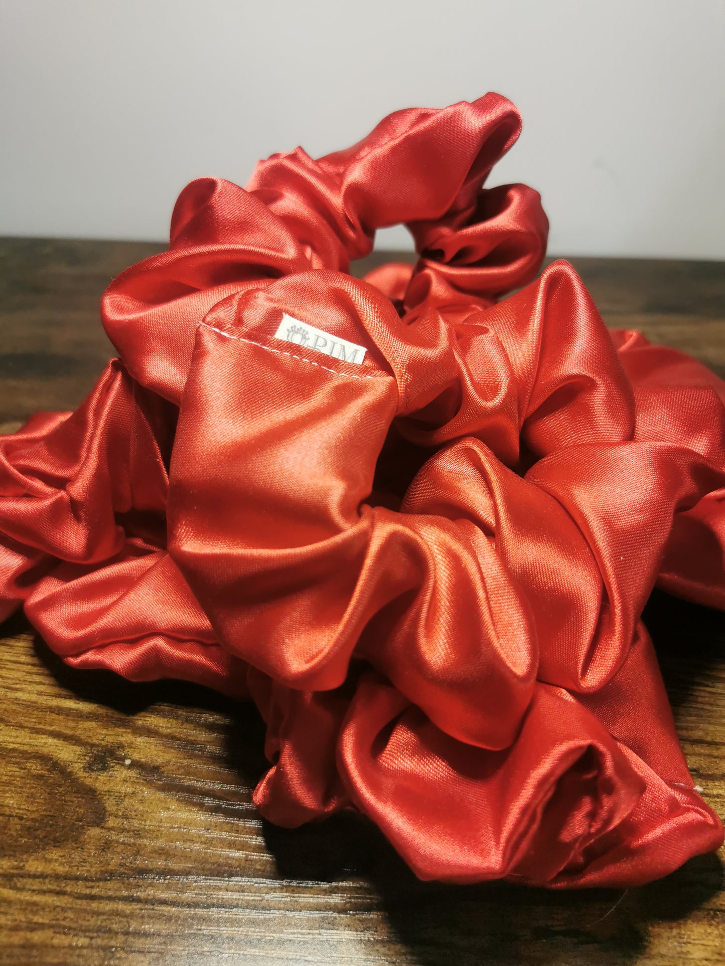 Red Satin Scrunchies